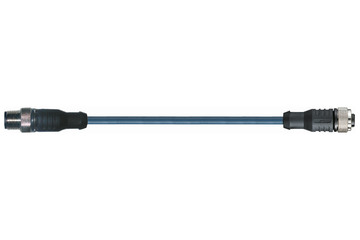 chainflex® förbindelsekabel 360° skärmad, rak M12 x 1, CF.INI CF10