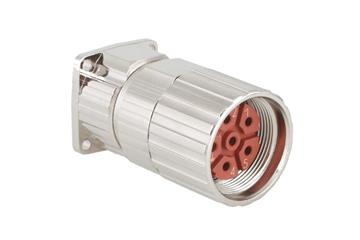Standard connector, series B, M23 standard feed-through with coupling nut