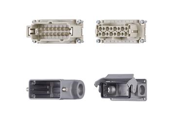 Harting connector set, pin and socket design