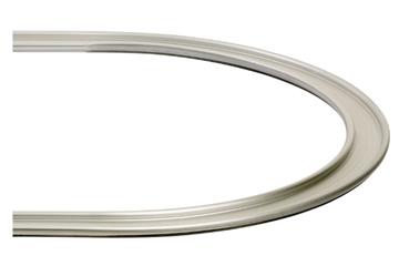 drylin® W dubbelskena WSB, rund, halvcirkel