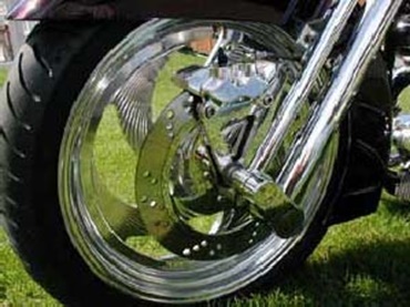 Framgaffel på motorcykel