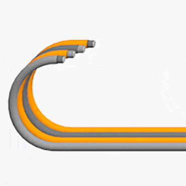Animation av chainflex® kablar i rörelse