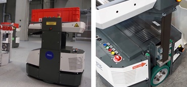 FTS på företaget Knapp med drylin® ZLW kuggremsaxlar på lyftplattformen