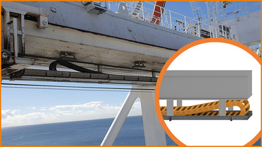 Energikedjeinstallation under kranbalken