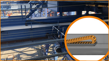 Energikedjeinstallation på sidan av kranbalken