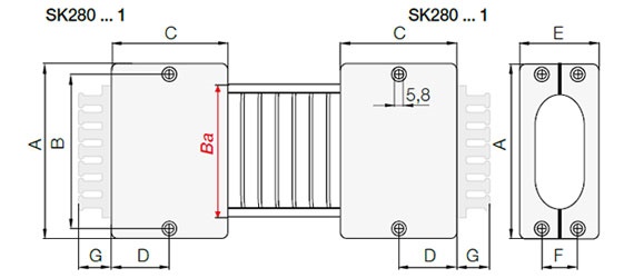 e-skin SK28 monteringsfäste ritning