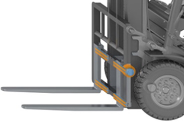 iglidur® halvfabrikat på truckgafflar