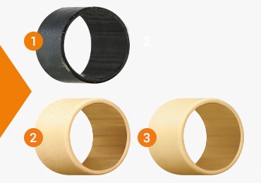 3D-printade glidlager linjärt kort slag